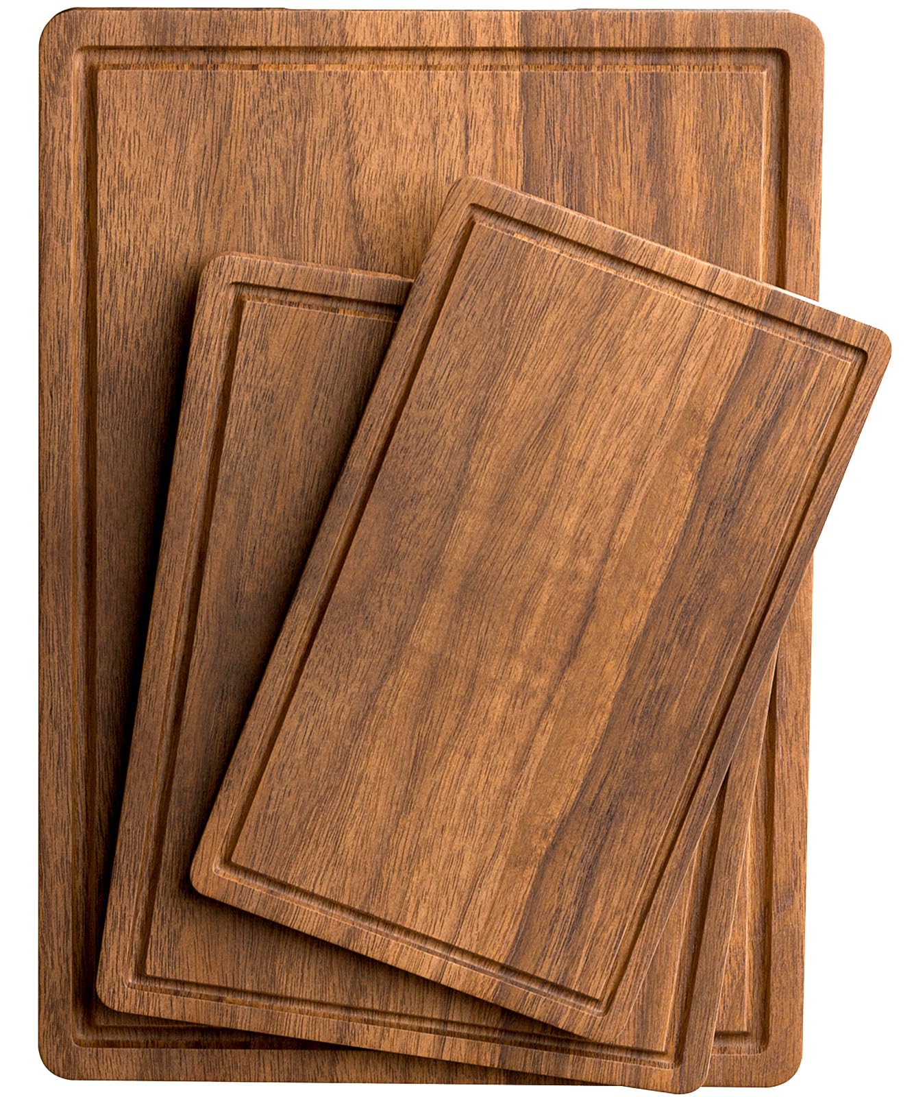 Misawce acacia cutting board 17x12 top view, great for meat prep and large preps.