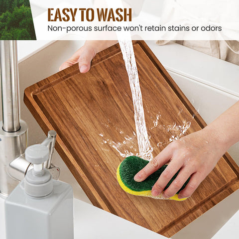 Misawce X-Large Acacia board designed for easy cleaning and maintenance