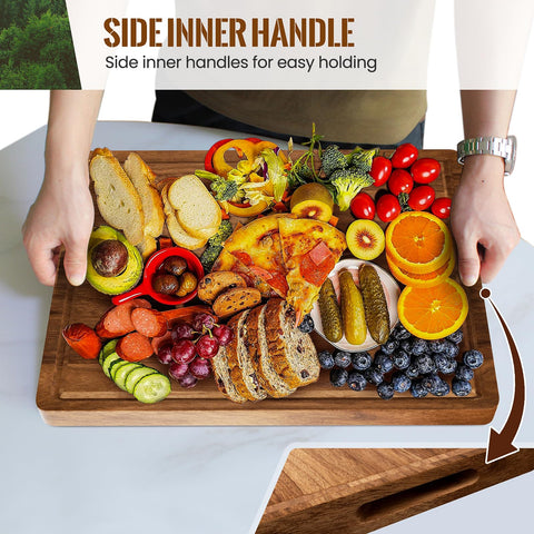Misawce X-Large Acacia Cutting Board gift-ready packaging