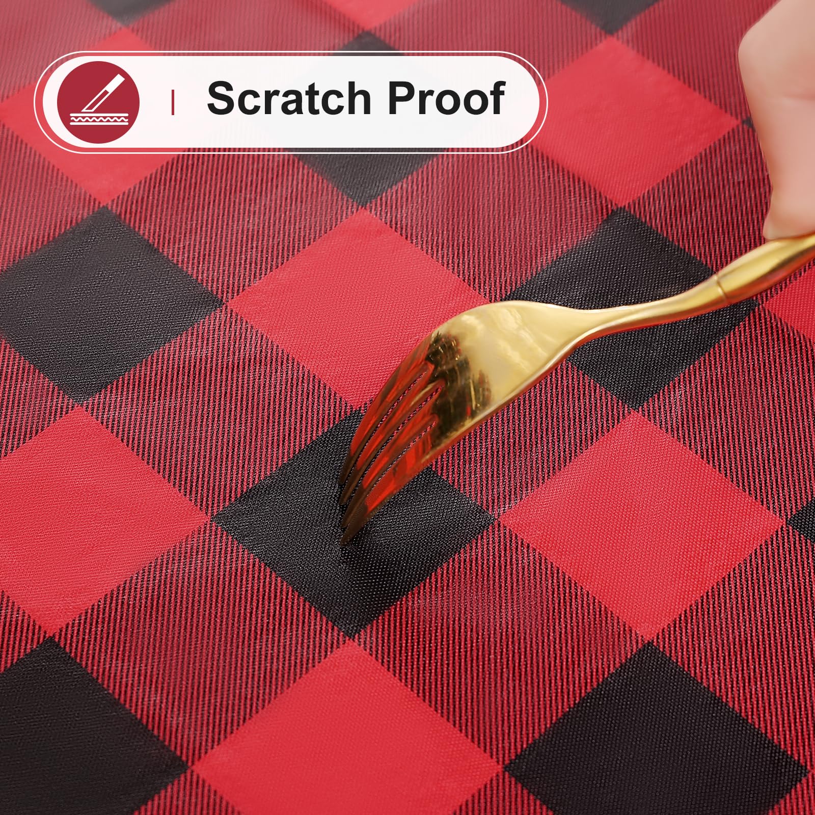 Misaya durable vinyl surface with flannel back protects against heat and scratches