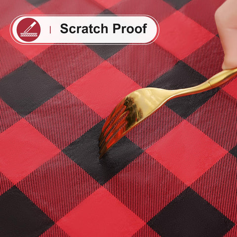 Misaya durable vinyl surface with flannel back protects against heat and scratches