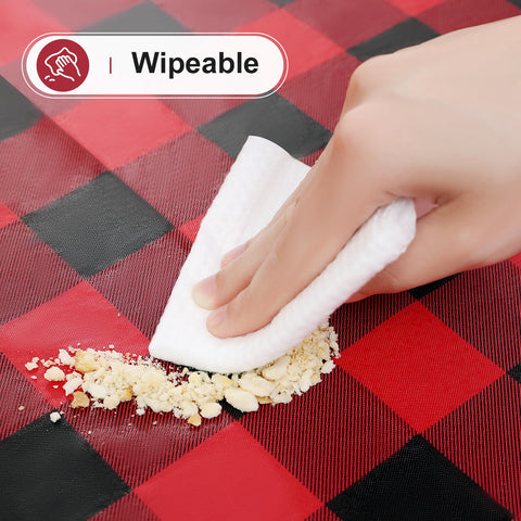Misaya easy clean tablecloth; wipe with damp cloth after meals
