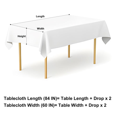 Misaya rectangle tablecloth 60x84 fits standard dining spaces