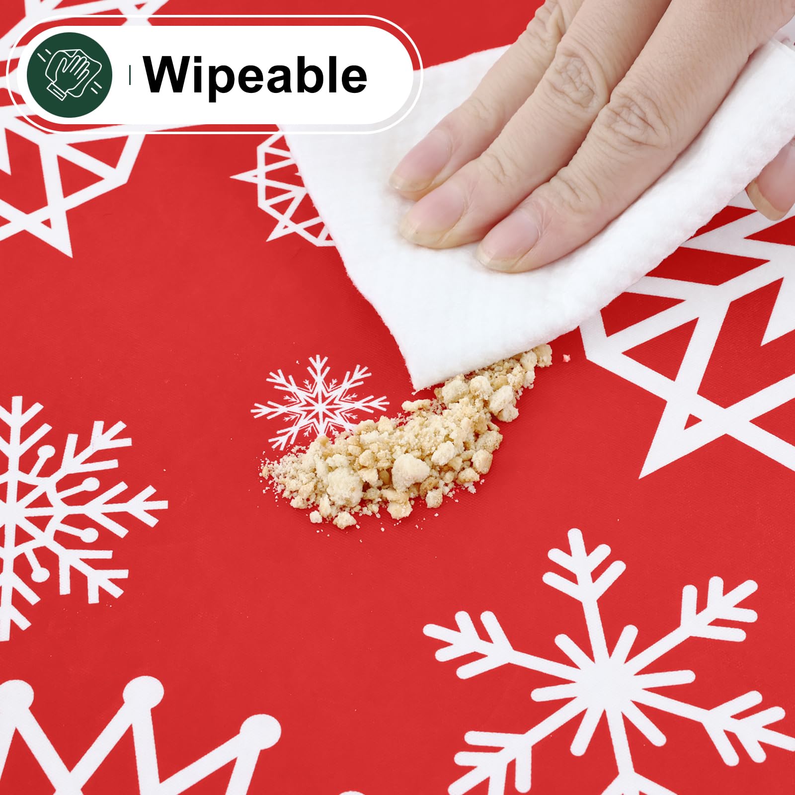 Misaya rectangle tablecloth suitable for indoor and outdoor dining occasions.