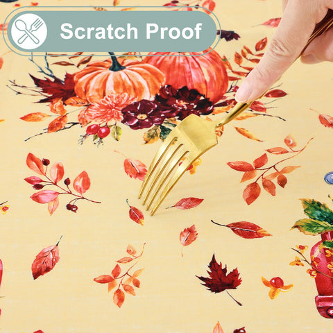 misaya sturdy vinyl and flannel back for long-lasting use.