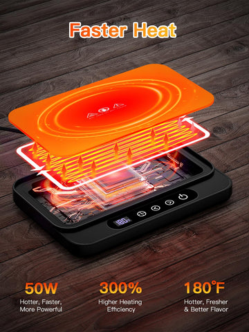 Misby warmer heats two cups at once on a desk