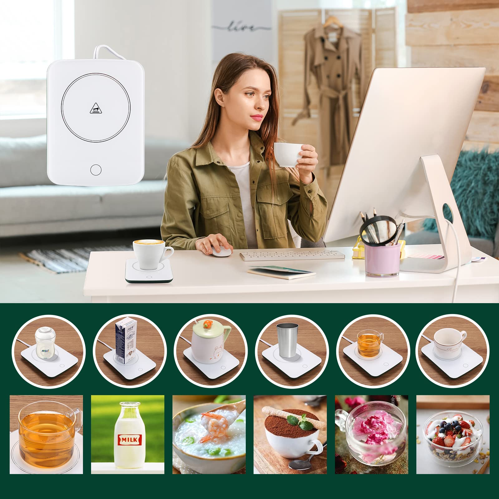 Misby Coffee Warmer is durable and spill-proof for everyday use.