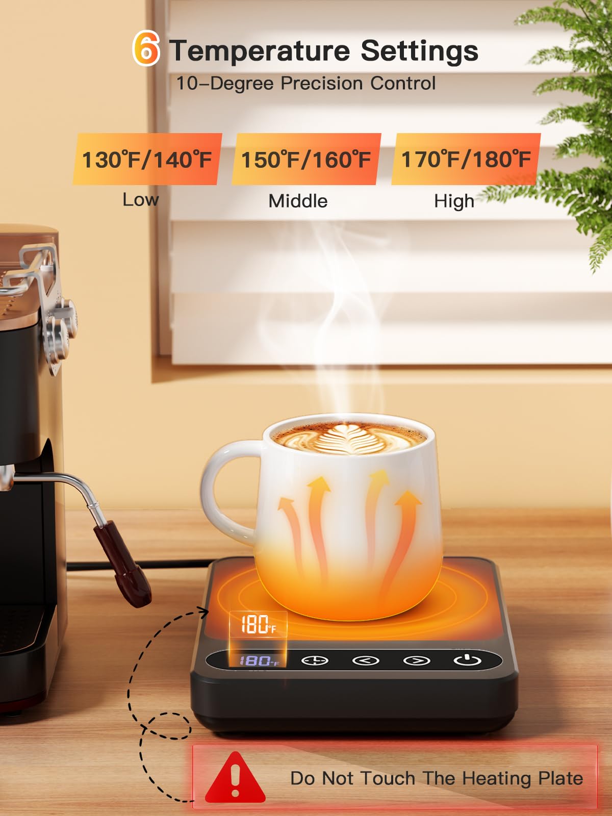 Misby Coffee Warmer emits a beep when turning on or off
