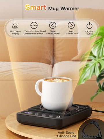 Misby Coffee Warmer timer setup for desired heat duration