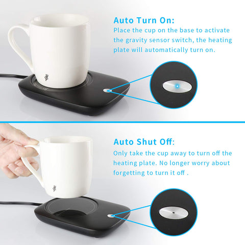 Misby warmer fits most flat-bottom cups for stable heating