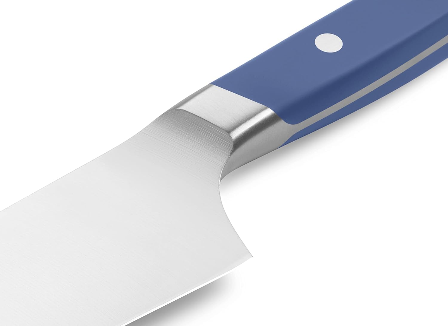 Misen 8-inch chef knife carving roast demonstration of clean slices.