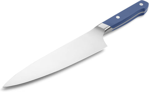 Misen 8-inch chef knife filleting fish setup for delicate precision.