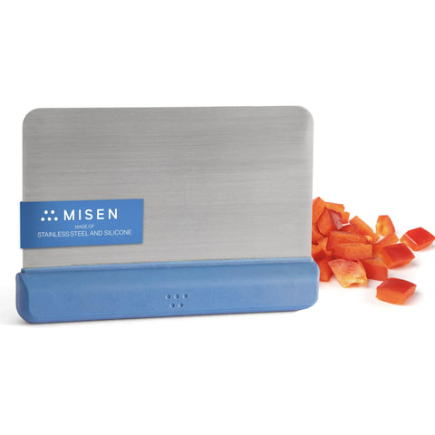 Misen bench scraper stainless blade for efficient dough scraping.