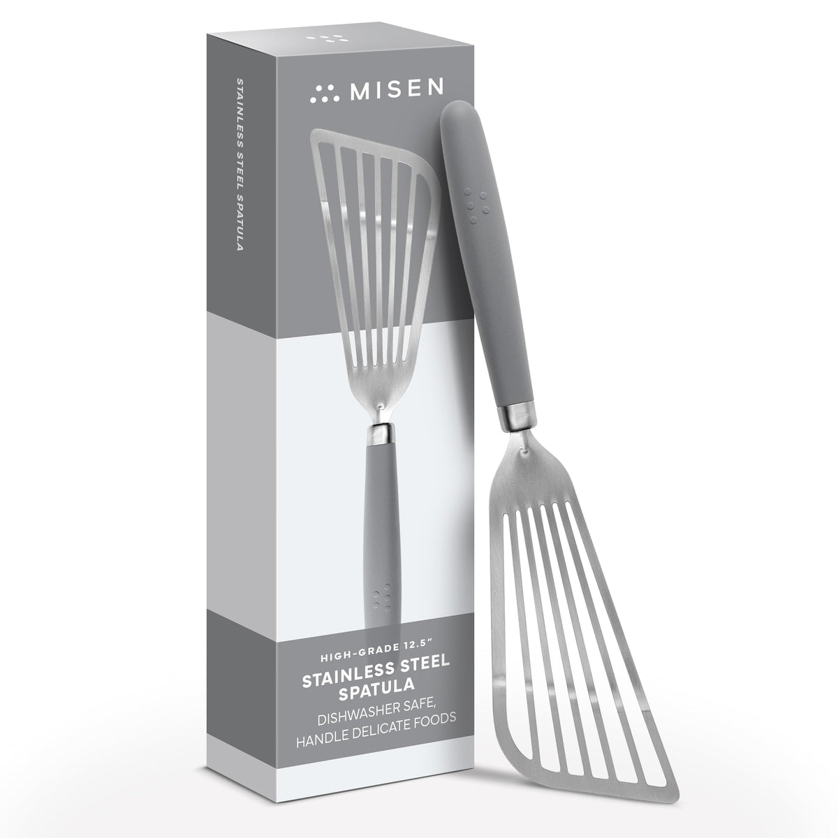 Misen fish spatula slotted turner flipping delicate eggs and fish