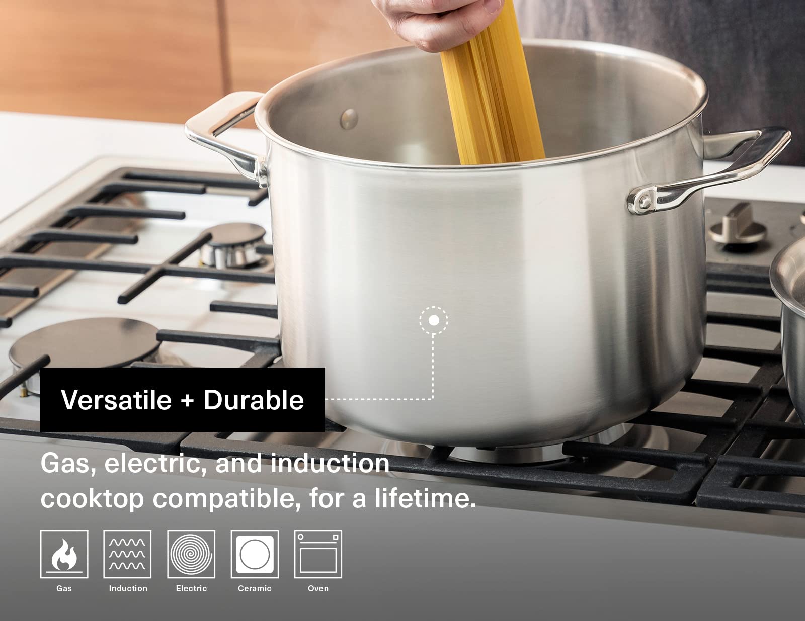 Misen dishwasher-safe stockpot easy to clean after meals