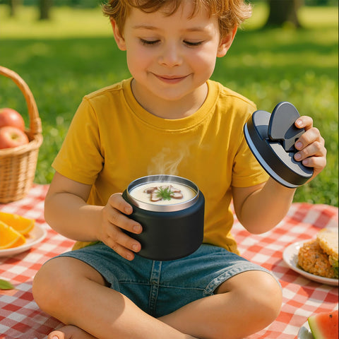 Twist-free flip-up lid designed for little hands and practical functionality.