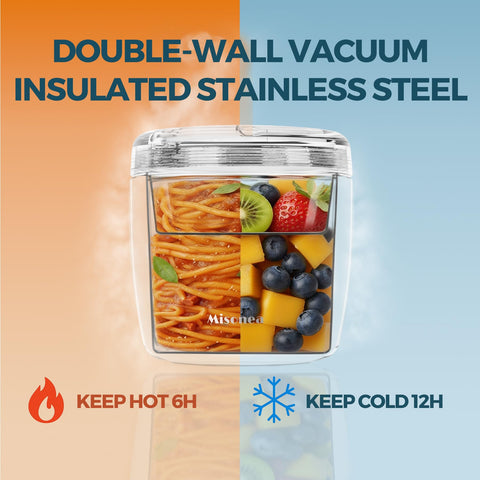 Misonea Thermo vacuum insulated jar maintains temperature for hours during commutes.