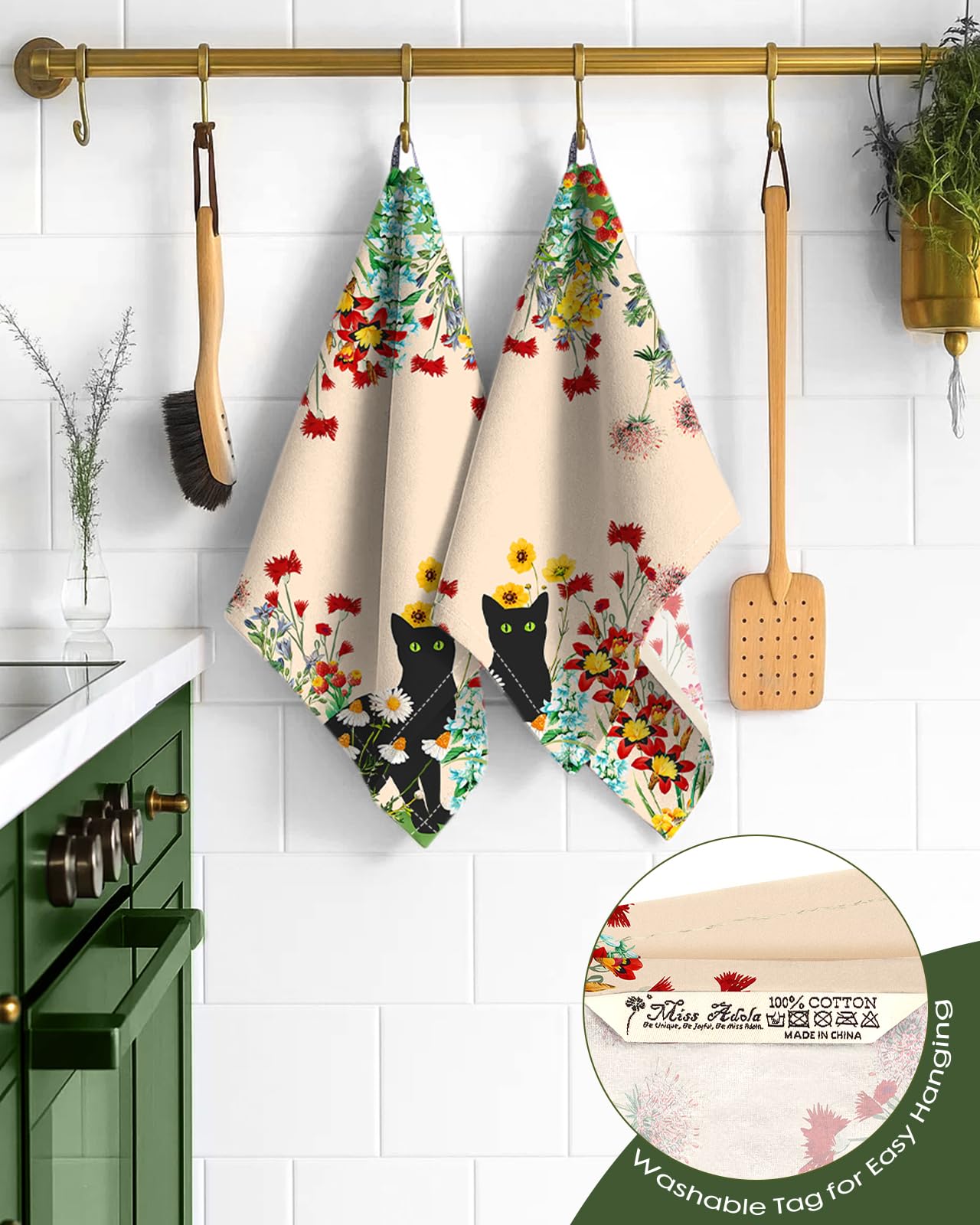 Miss Adola absorbent cotton towels ideal for cleaning dishes and surfaces.