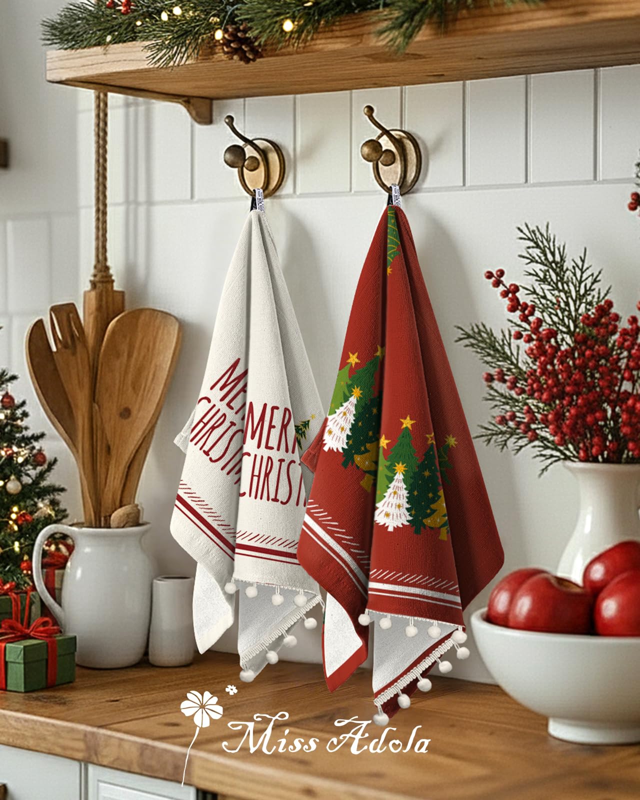 Miss Adola holiday towel for drying dishes and cleaning surfaces