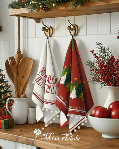 Miss Adola holiday towel for drying dishes and cleaning surfaces