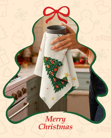 Miss Adola flour sack towel shows a soft absorbent cotton texture in action