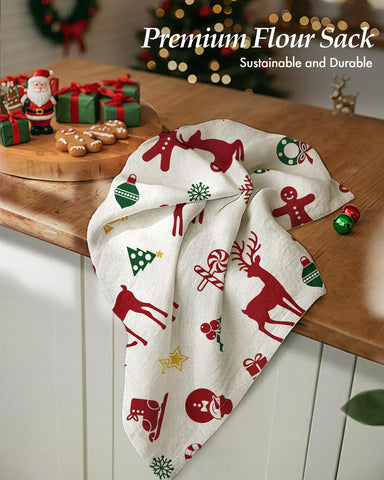 Miss Adola towel with gingerbread man design brightens baking moments and seasonal gatherings.