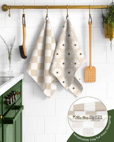 Miss Adola flour sack towel featuring boho design for stylish kitchen use