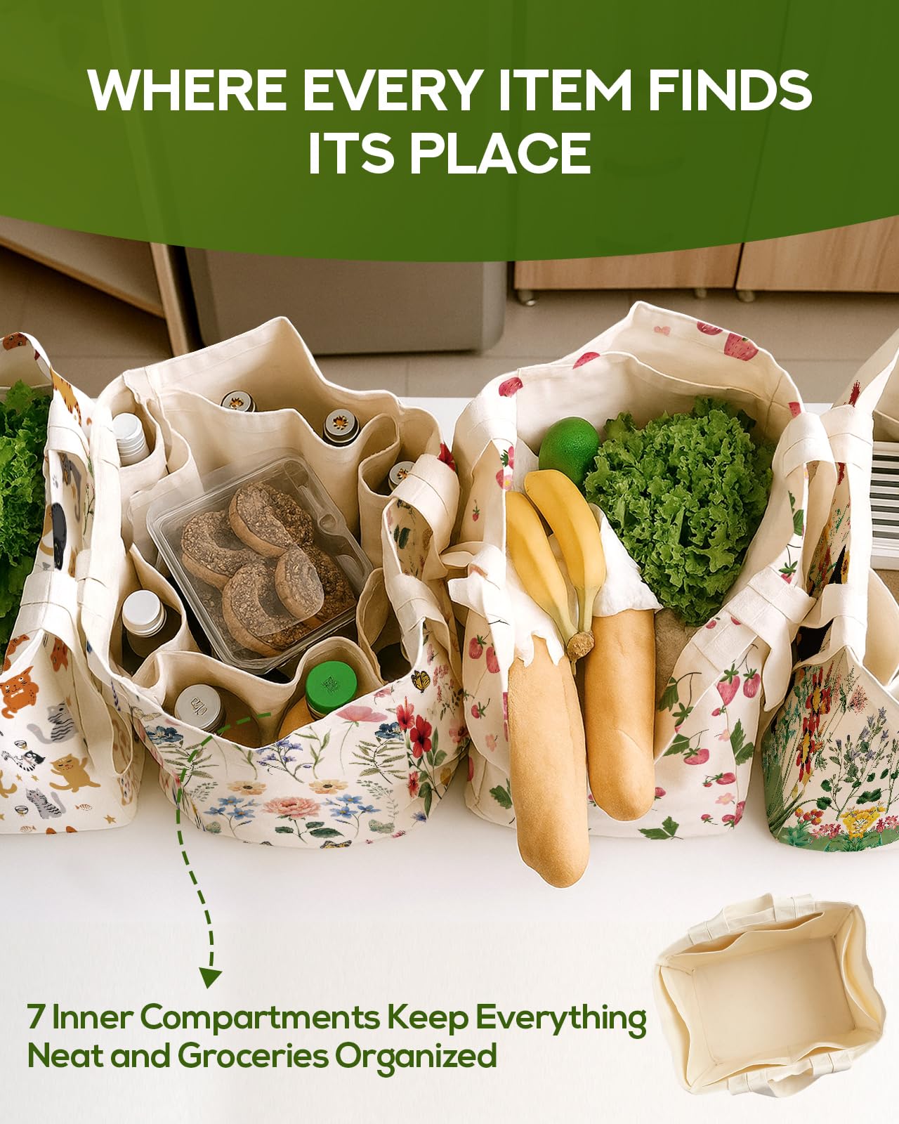 Miss Adola tote with six inner pockets for organized items.
