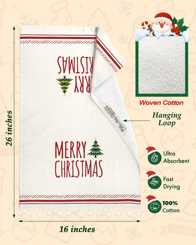 Miss Adola holiday kitchen decor towel enhances seasonal styling