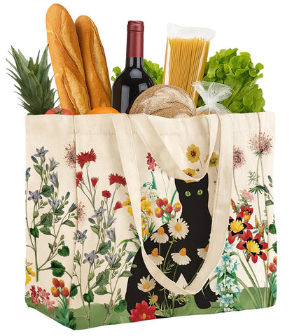 Miss Adola tote front view with spacious cargo for groceries