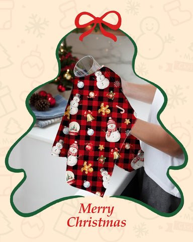Miss Adola red plaid holiday towel, soft microfiber for gentle drying