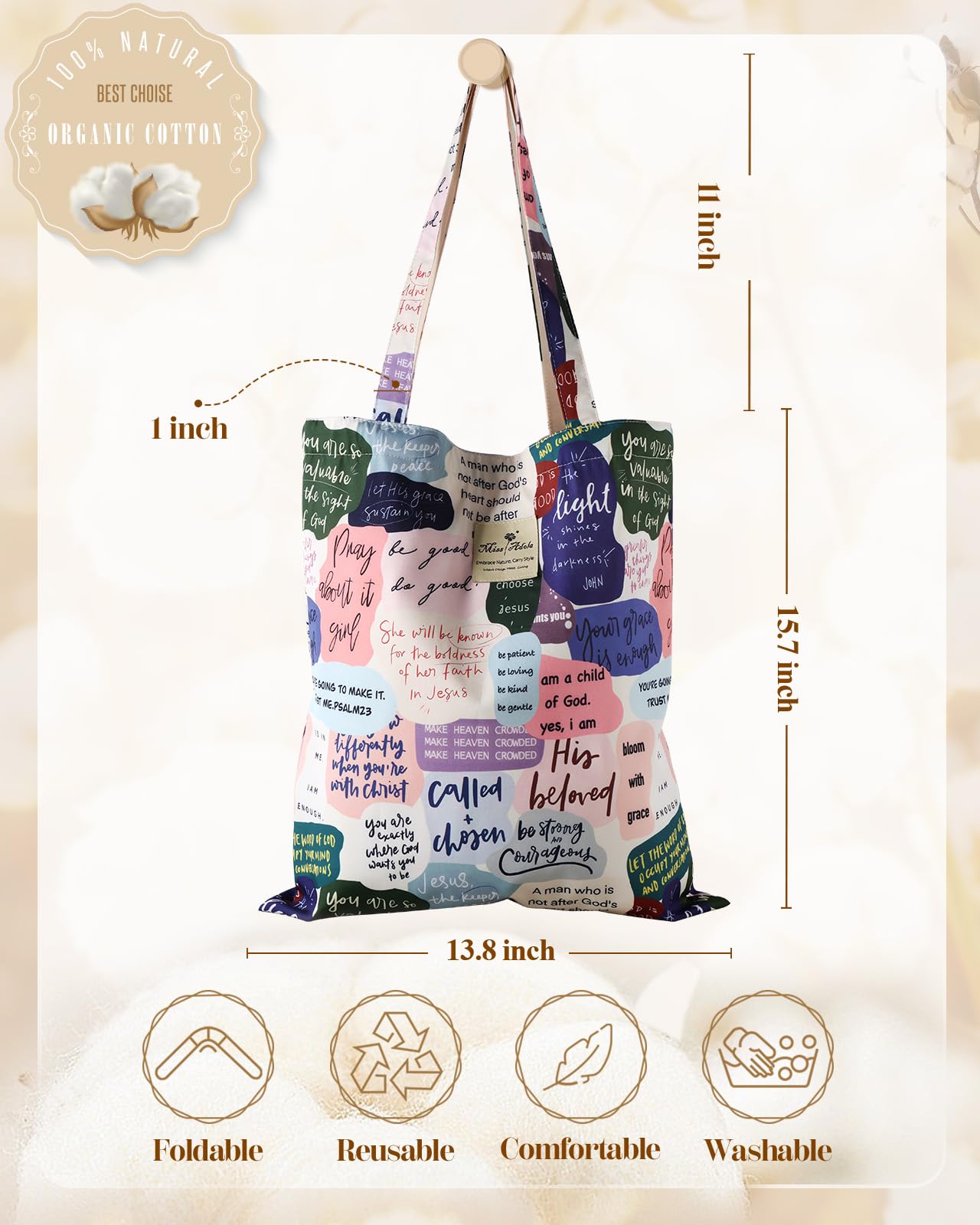 Miss Adola tote large capacity ideal for books, laptop, and daily errands