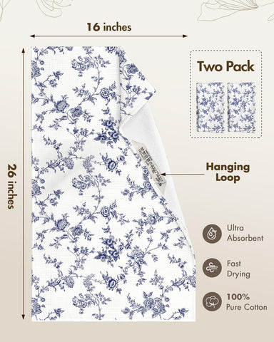 Miss Adola white-blue kitchen towels add a decorative touch to your decor.