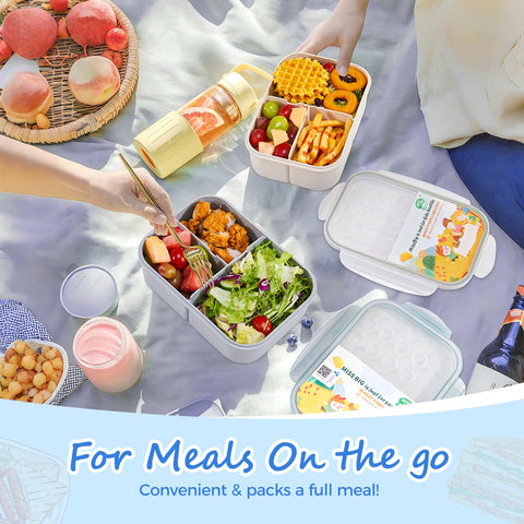 MISS BIG Bento Box fits easily into backpacks for busy school or office days.