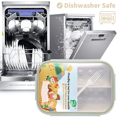MISS BIG Bento Box crafted from BPA-free wheat fiber for daily use