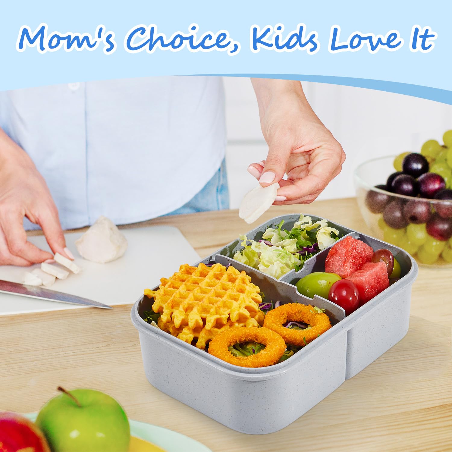 MISS BIG Bento Box gray 1900ml offers a compact daily meal solution.