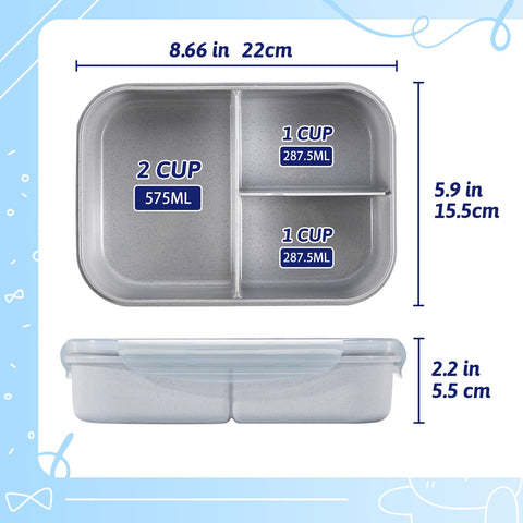 MISS BIG Bento Box for Kids BPA-free wheat fiber ensures safe daily use.