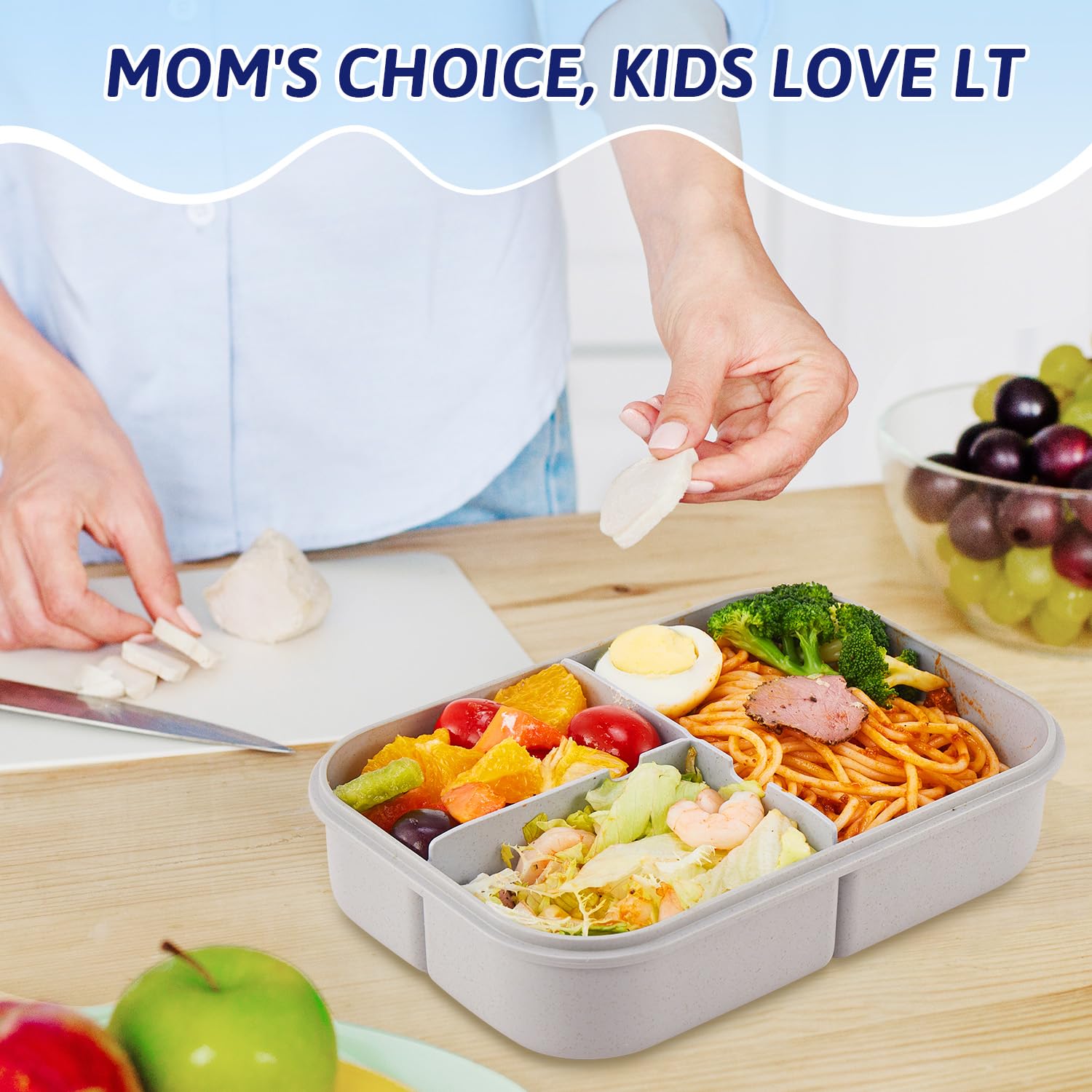 MISS BIG Bento Box for Kids portable design fits backpacks for busy days.