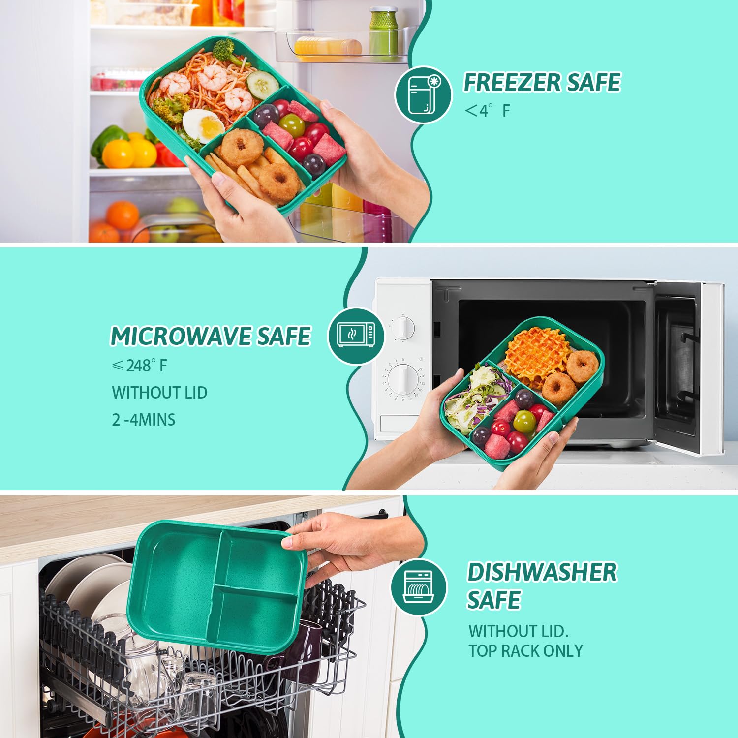 MISS BIG Bento Box portable and compact for school bags.