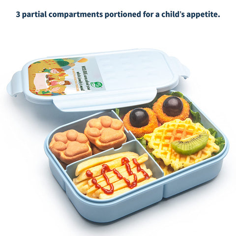 MISS BIG kids lunch box with three compartments promotes balanced meals on the go