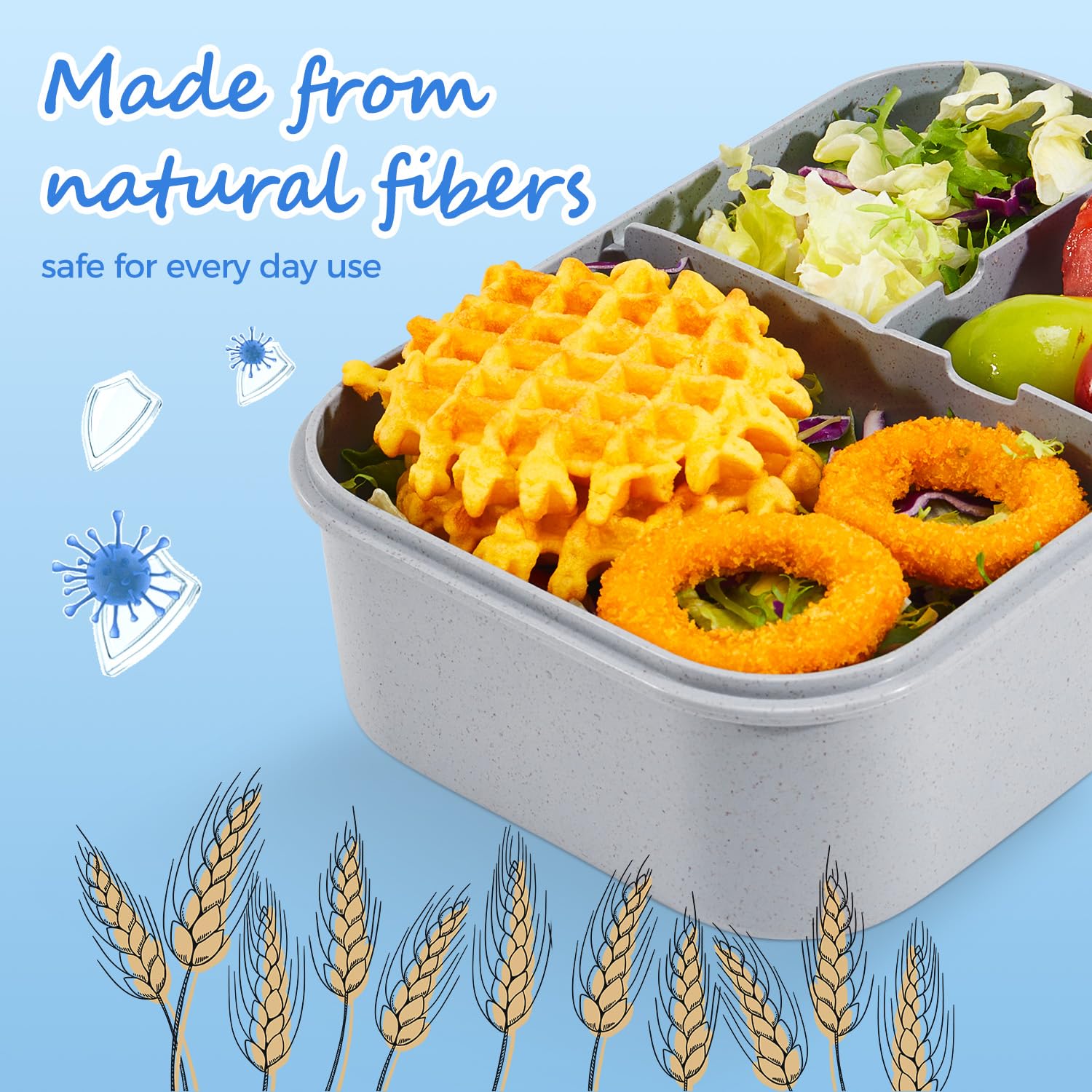 MISS BIG Bento Box is microwave-safe after removing the lid for quick reheats.