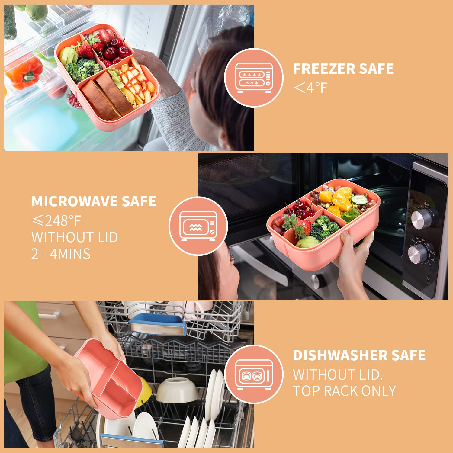 MISS BIG Bento Box two sizes provide versatile options for kids and adults.