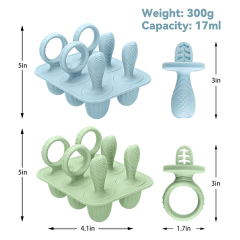 MISSLILI popsicle molds and sticks close-up showing flexible silicone for easy release.