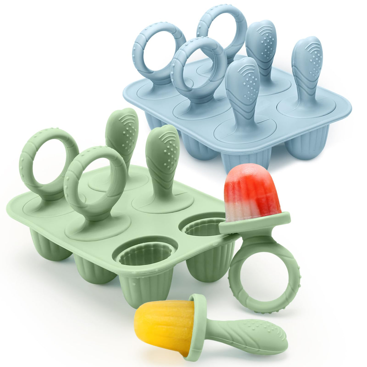 MISSLILI silicone toddler popsicle molds 2-pack for safe, customizable breastmilk pops.