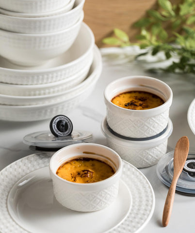 Missyssim bright glaze porcelain ramekins offer easy cleaning and durable daily use.