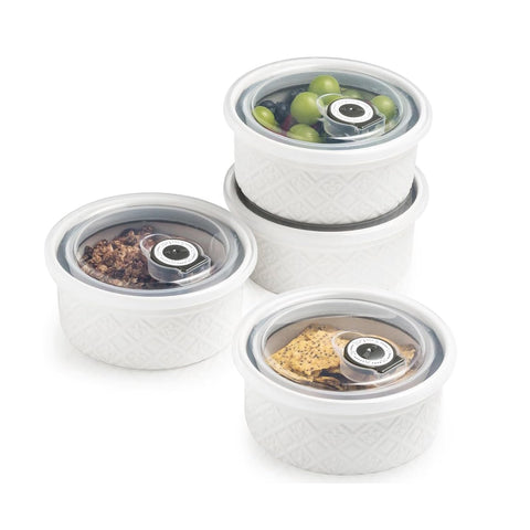 Missyssim 6oz ramekins with lids, ideal for portioned desserts and airtight fridge storage.