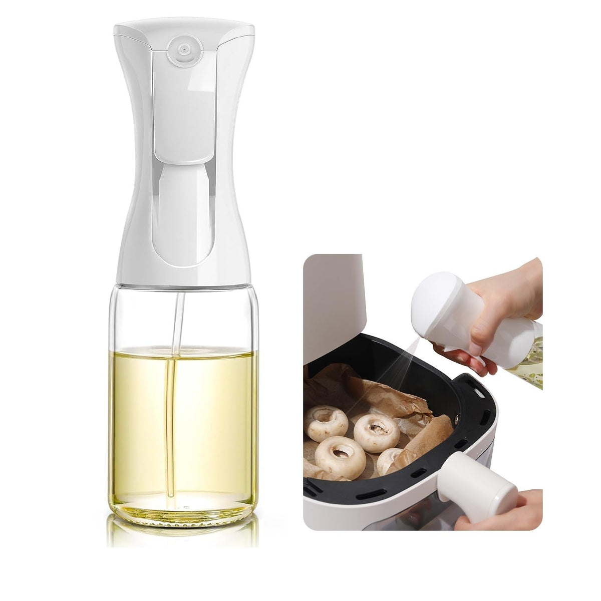 Mistifi balance bottle pour for precise oil portioning in the kitchen.
