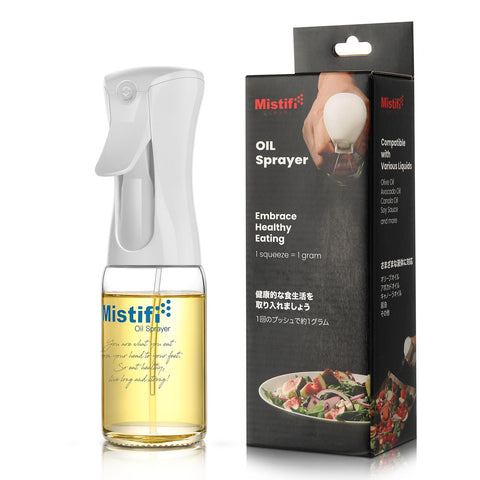 Mistifi oil sprayer bottle delivers precise, even mist for healthier cooking