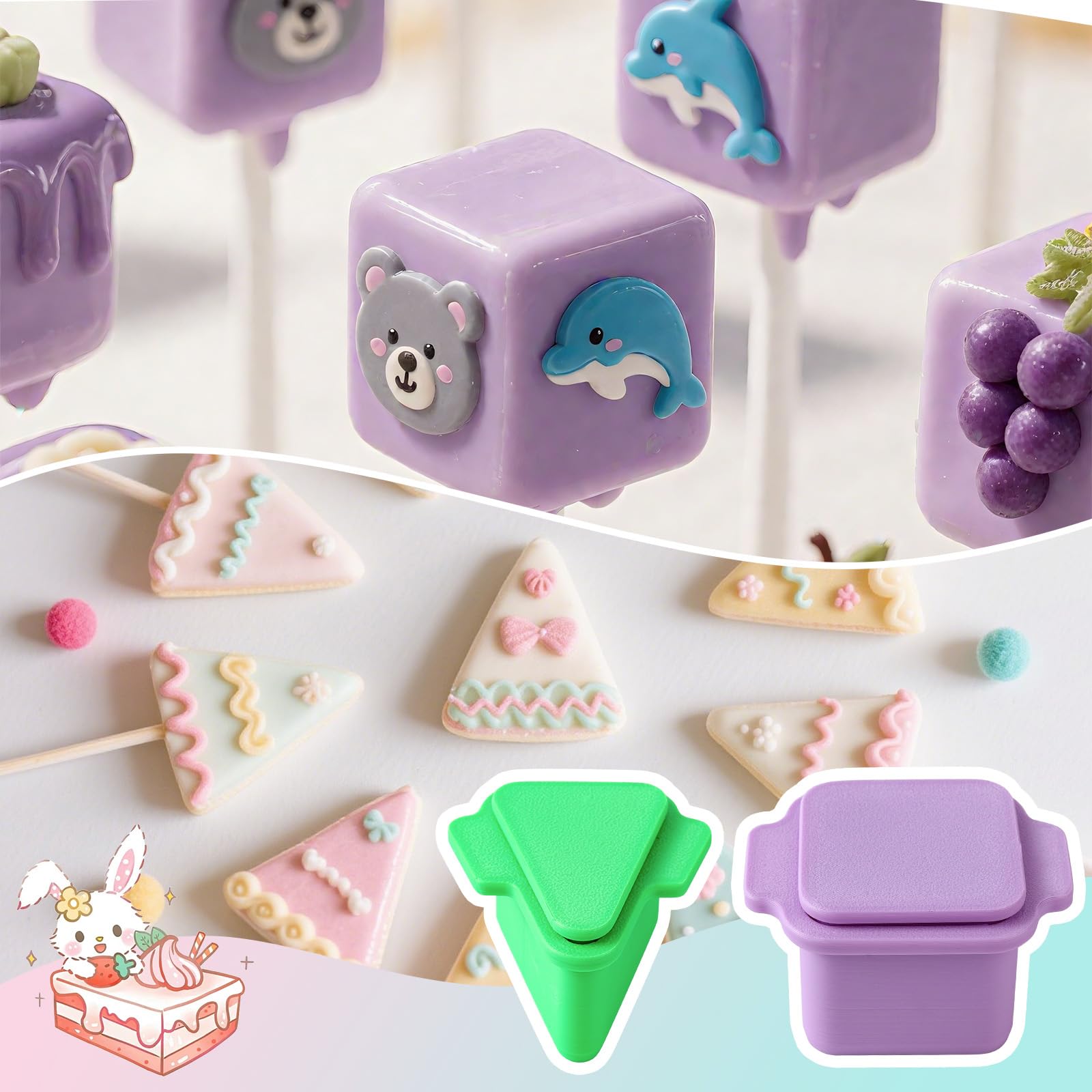 MITCHENIFY cake pop pusher releasing pops cleanly with minimal crumbs