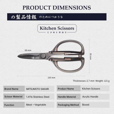 MITSUMOTO SAKARI ergonomic acrylic handles provide a comfortable grip.